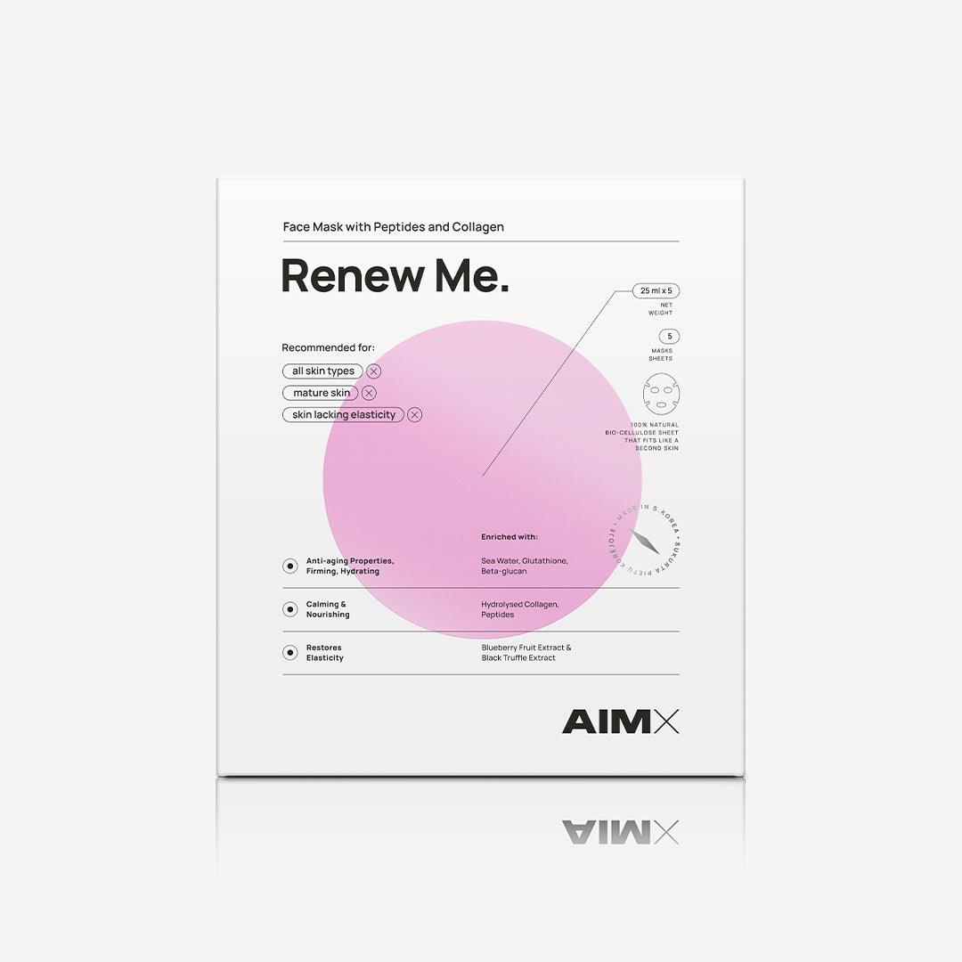 Sheet mask with peptides and collagen "Renew Me" AIMX