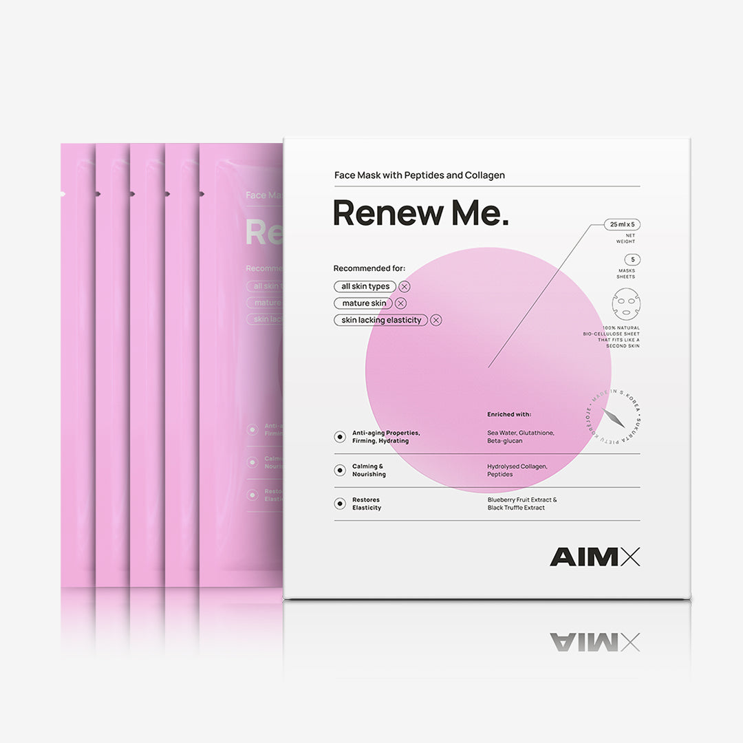 Sheet mask with peptides and collagen "Renew Me" AIMX
