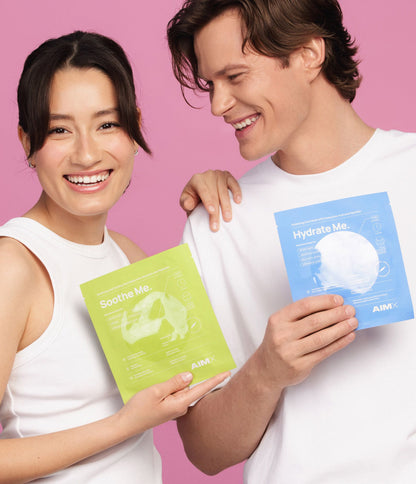 Moisturising sheet mask with peptides "Hydrate Me" AIMX