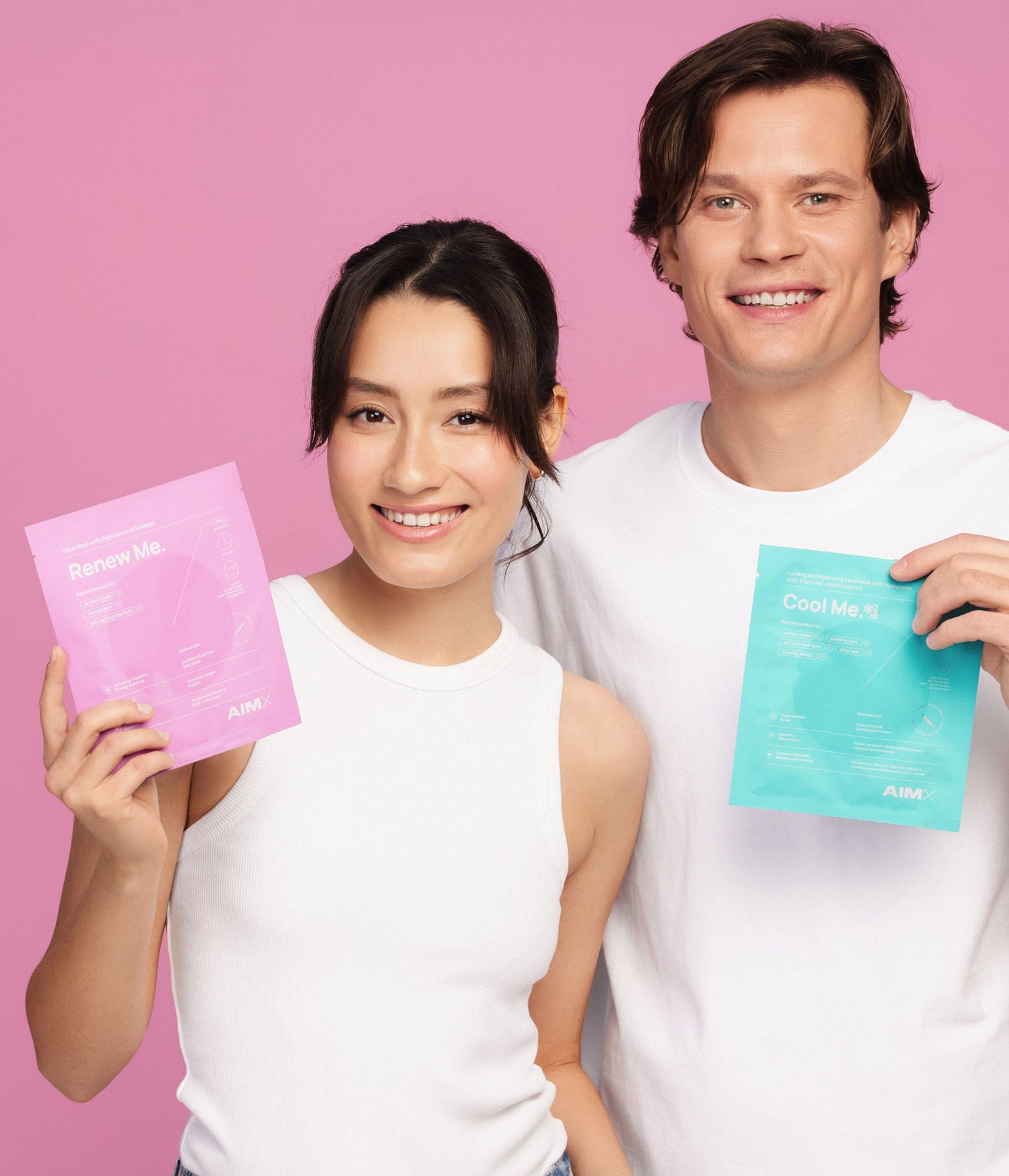 Sheet mask with peptides and collagen "Renew Me" AIMX