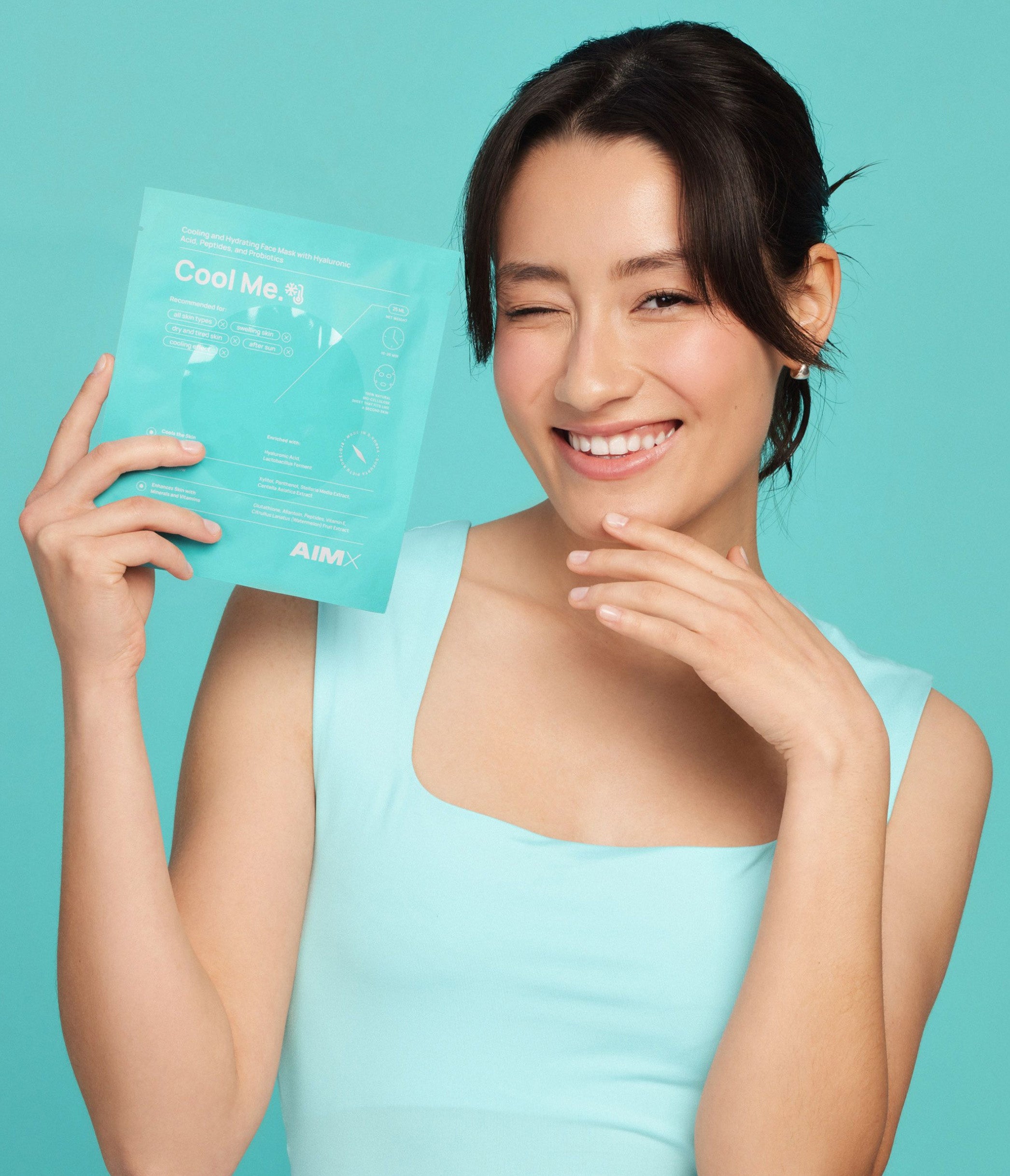Hydrating and cooling face mask with probiotics "Cool Me" AIMX