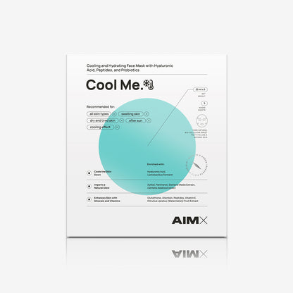 Hydrating and cooling face mask with probiotics &quot;Cool Me&quot; AIMX